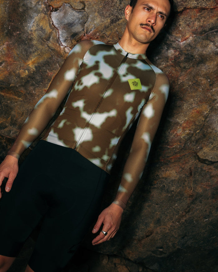Men's Core Long Sleeve Jersey - Marble Dark Brown