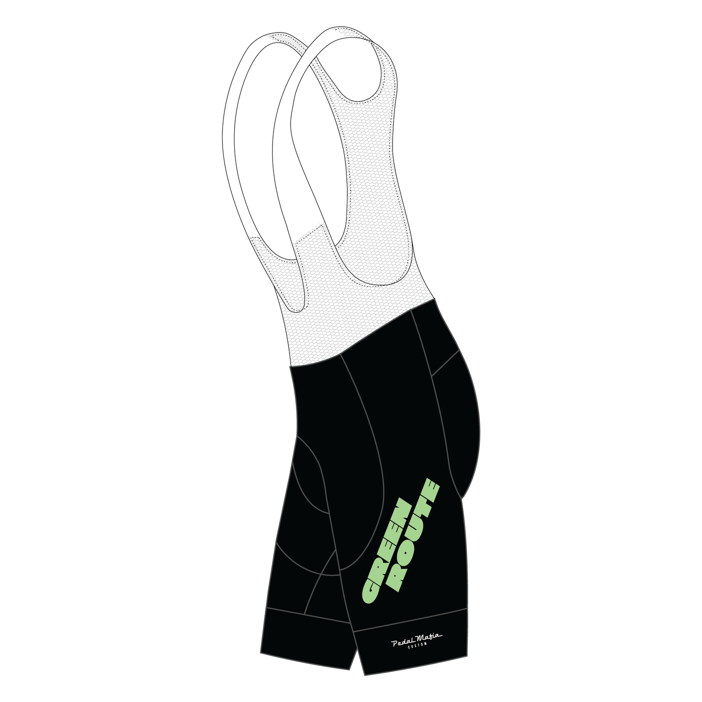 Custom Sublimated Pro Bib - Green Route Prairies