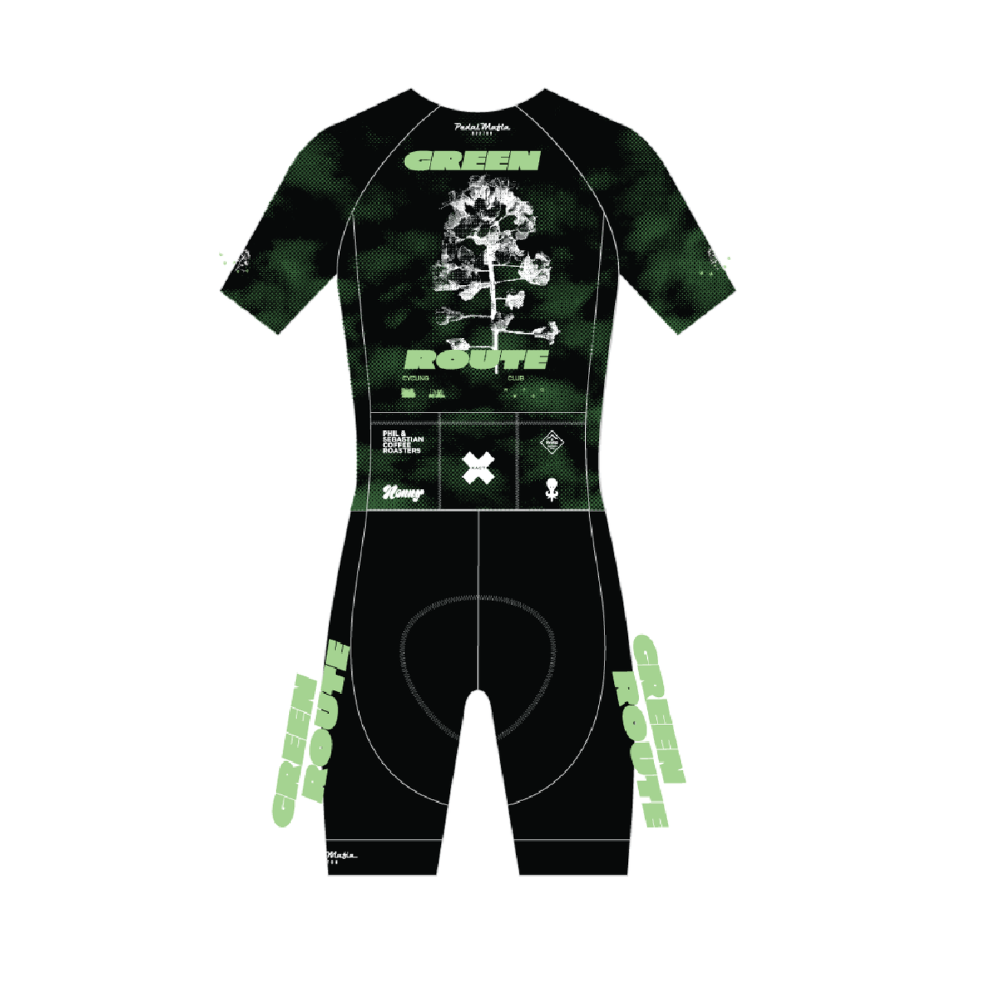 Custom Male Roubaix Suit - Green Route