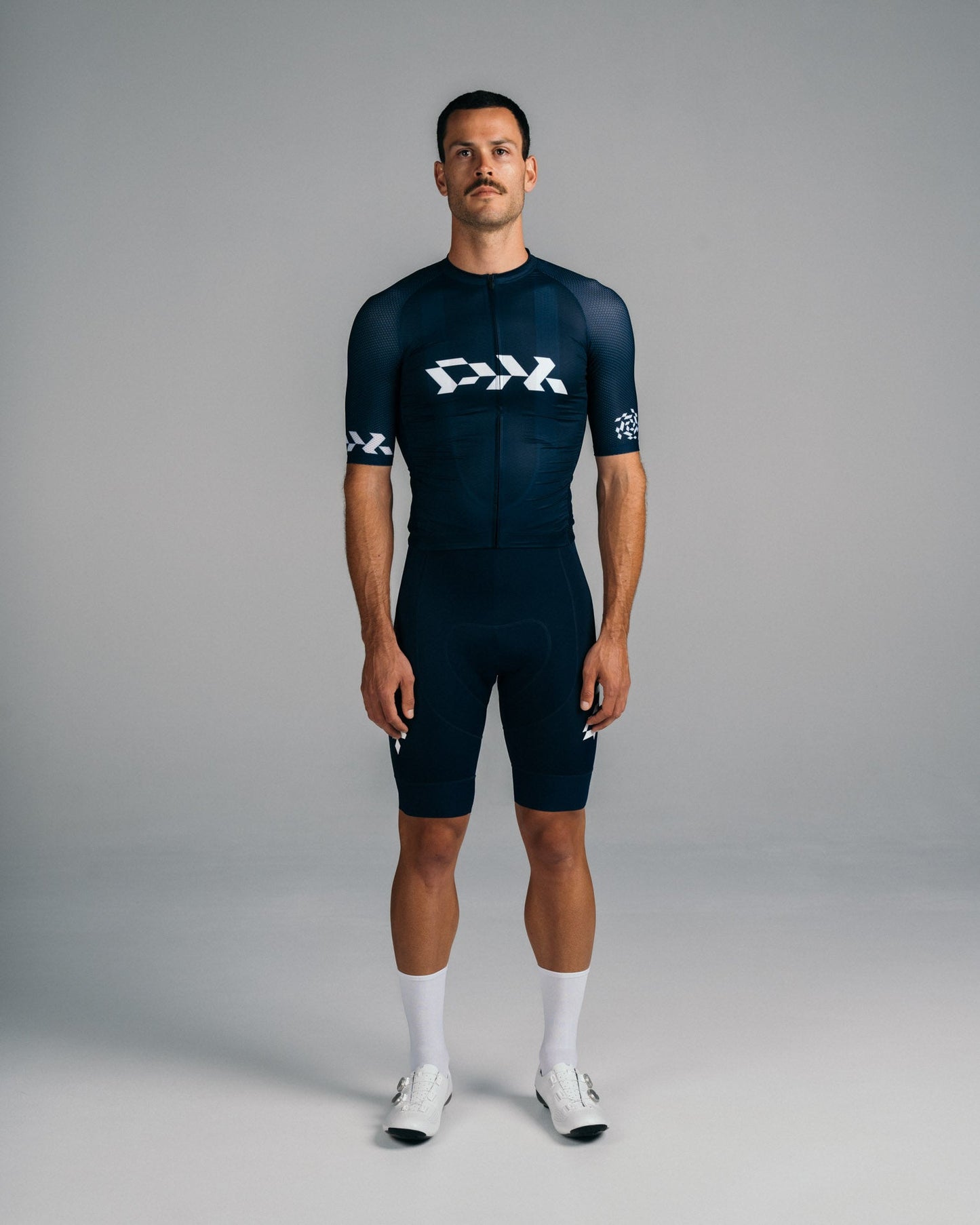 Camiseta básica para hombre - Azul marino Blanco