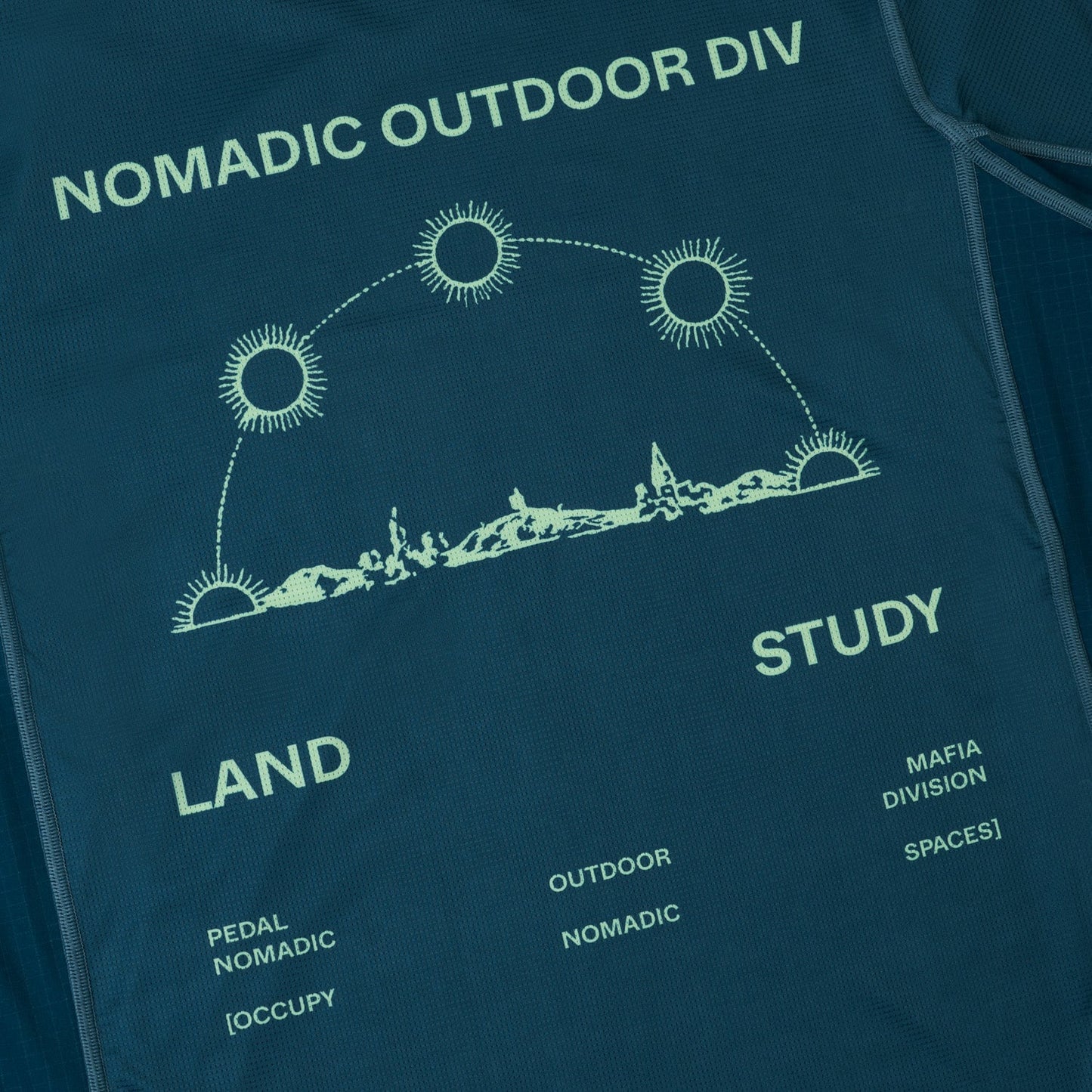 Camiseta de manga corta Nomadic Tech - Dark Navy Mint