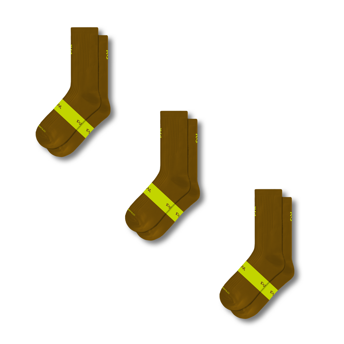 Flight Sock 3 Pack - Brown