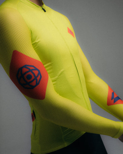 Mens Core Long Sleeve Jersey - VIS Yellow