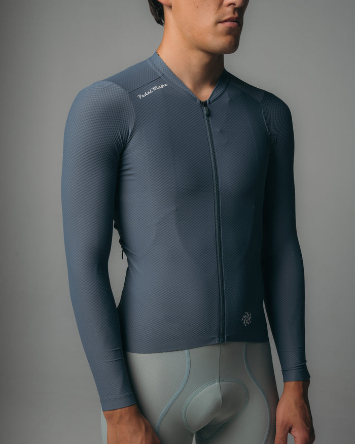 Men's Pro Delta Long Sleeve Jersey - Dark Blue Steel