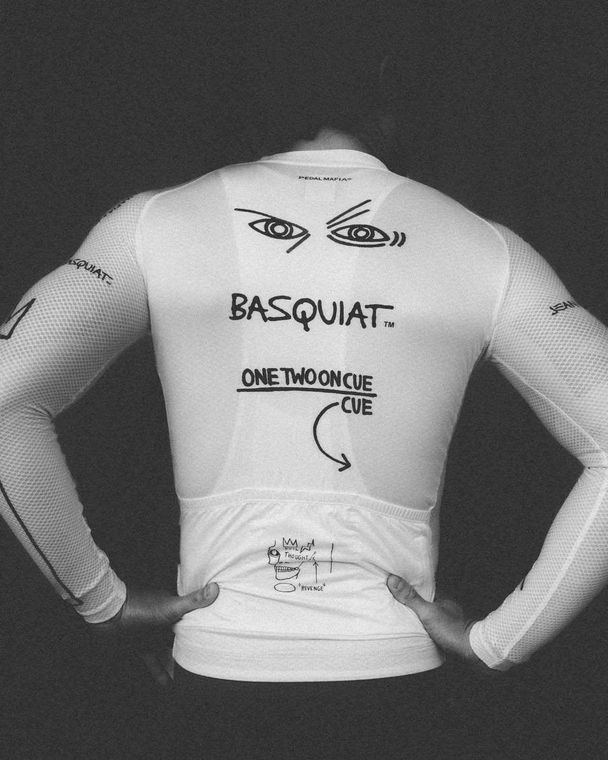 Men's Core Long Sleeve Jersey - Jean-Michel Basquiat White