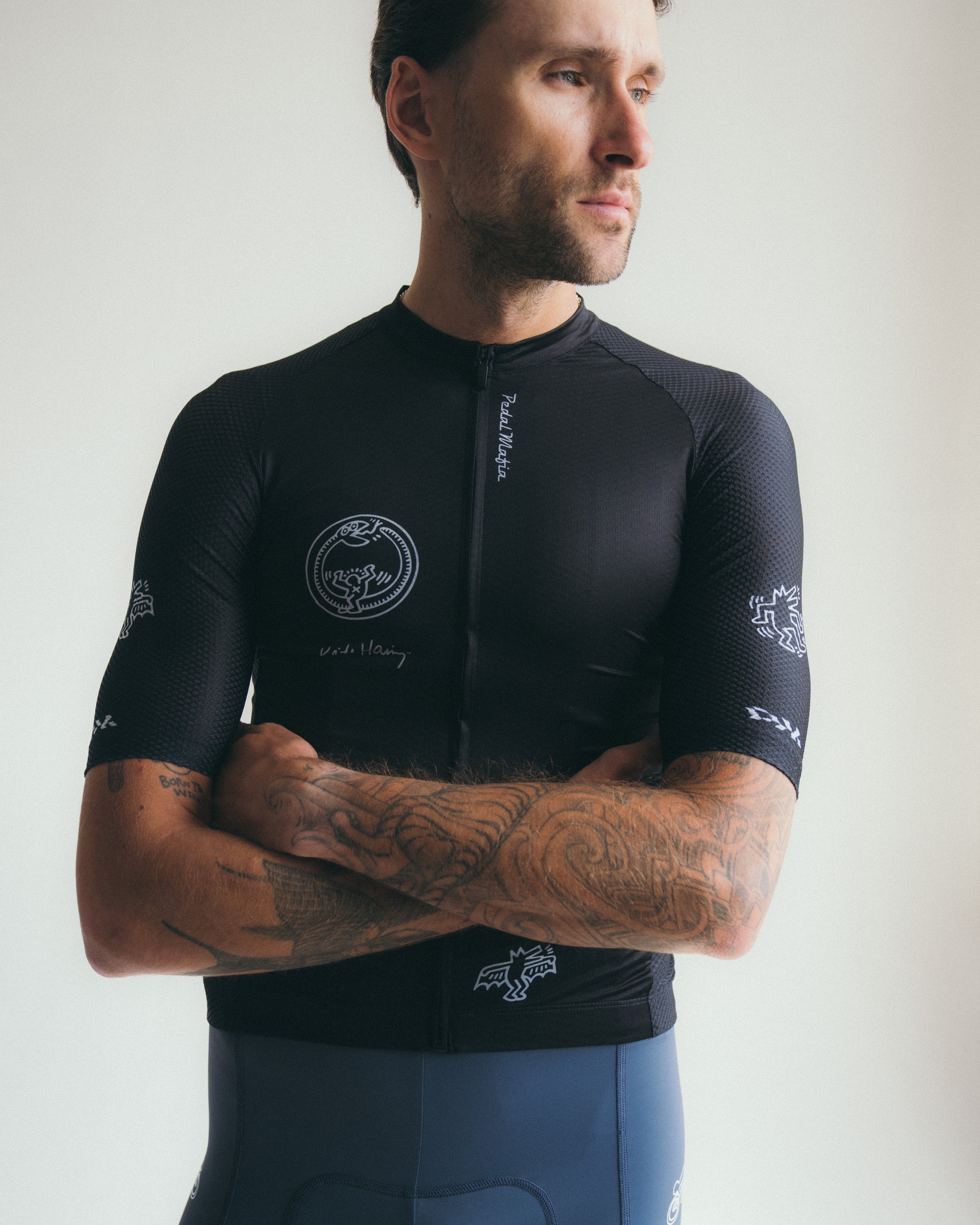 Men's Core Jersey - Keith Haring x PM Black | Pedal Mafia