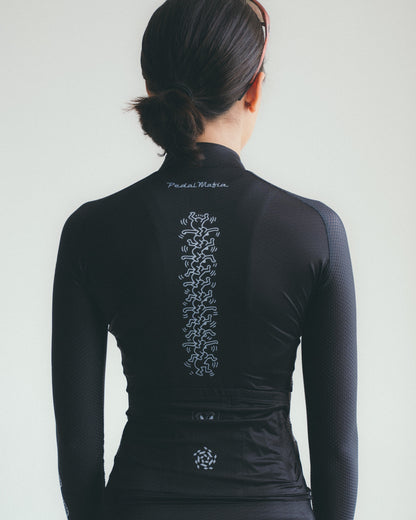 Women's Core Long Sleeve Jersey - Keith Haring x PM Black
