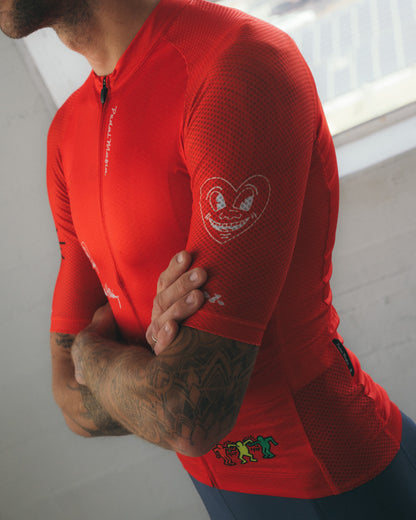 Men's Core Jersey - Keith Haring x PM Red
