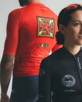 Group of cyclists wearing The Keith Haring Collection