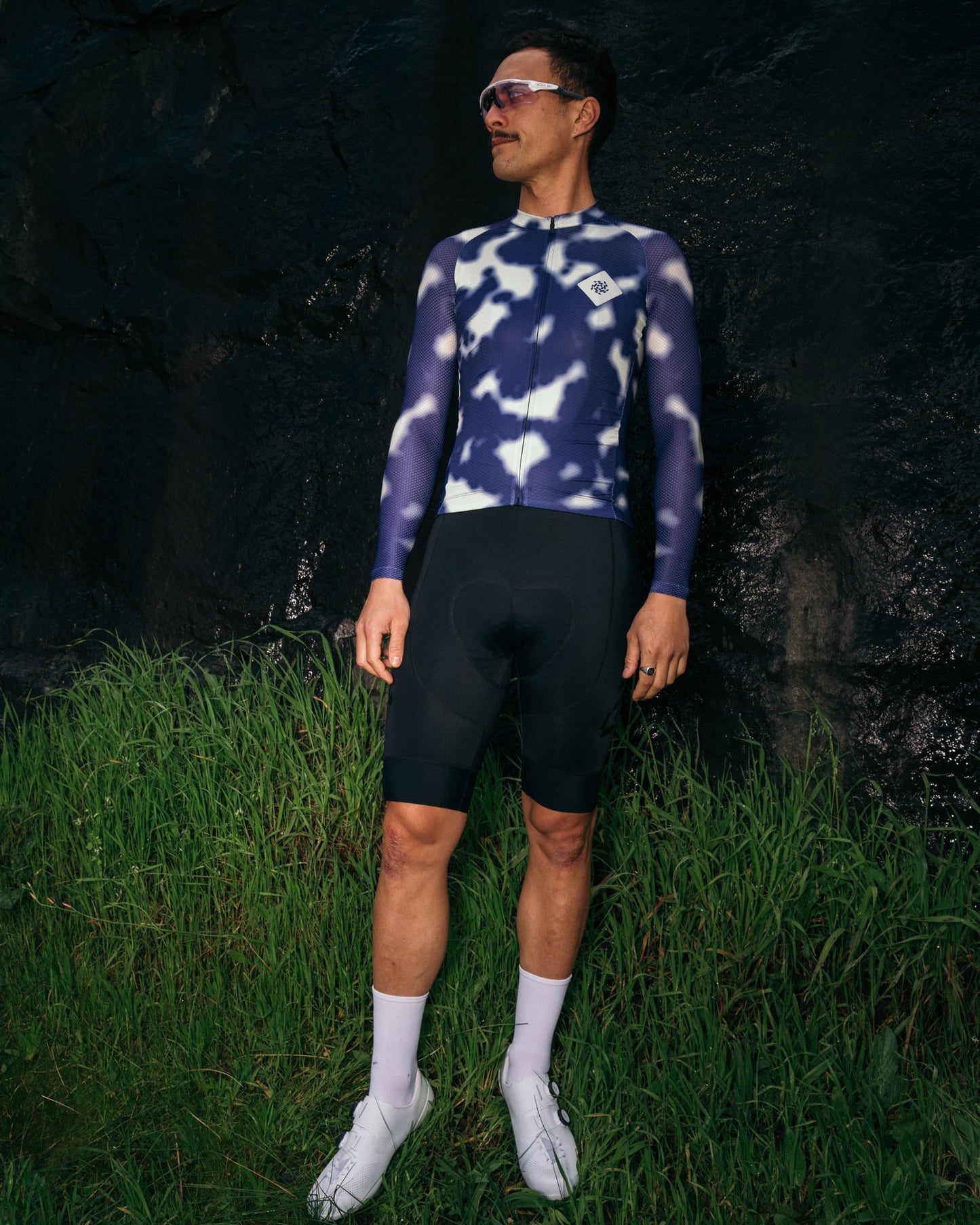 Mens Core Long Sleeve Jersey - Marble Purple