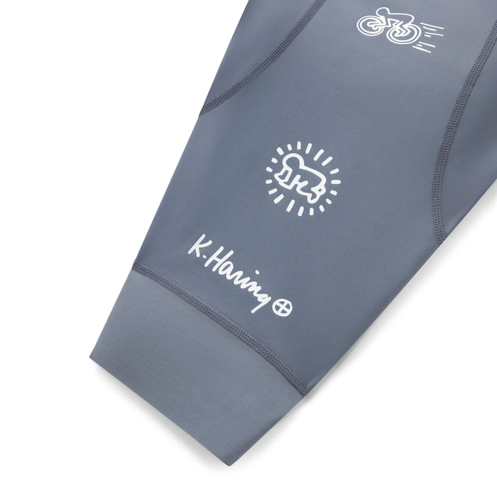 Men's Core Bib Shorts - Keith Haring x PM Grey