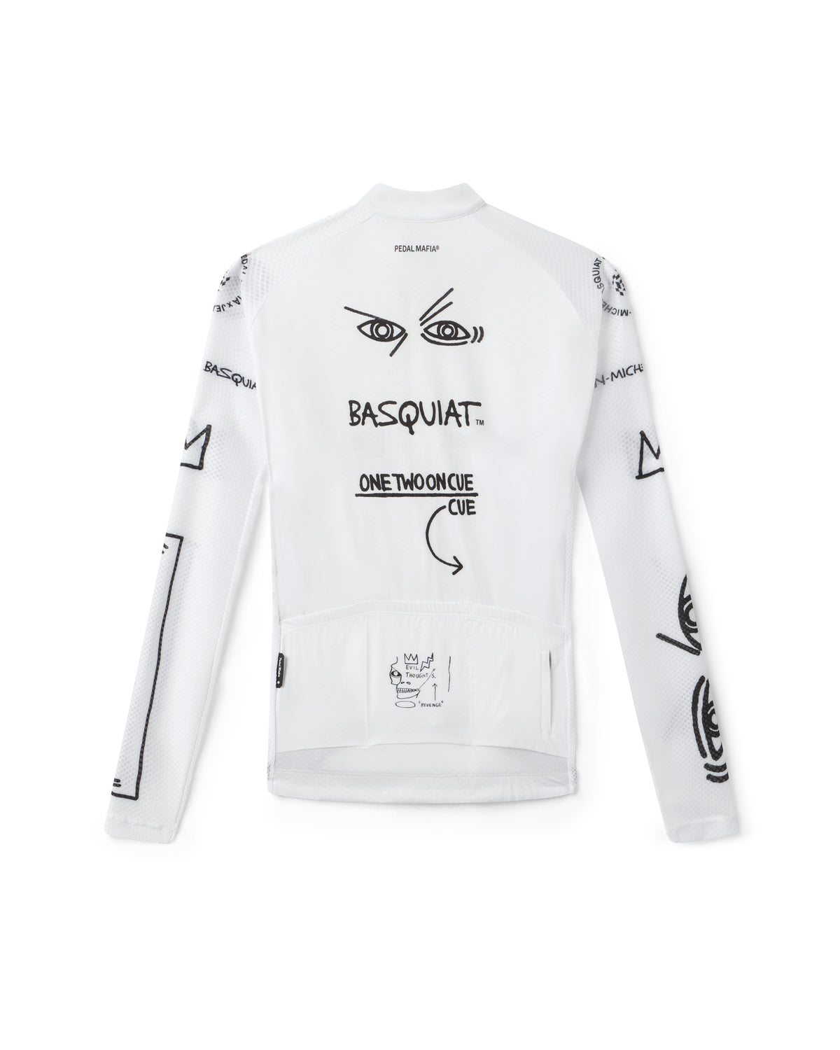 Men's Core Long Sleeve Jersey - Jean-Michel Basquiat White
