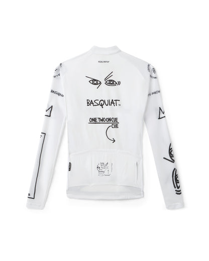 Men's Core Long Sleeve Jersey - Jean-Michel Basquiat White