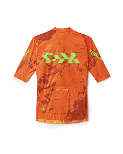 Men's Pro Race Jersey - Glitch Flow Ember