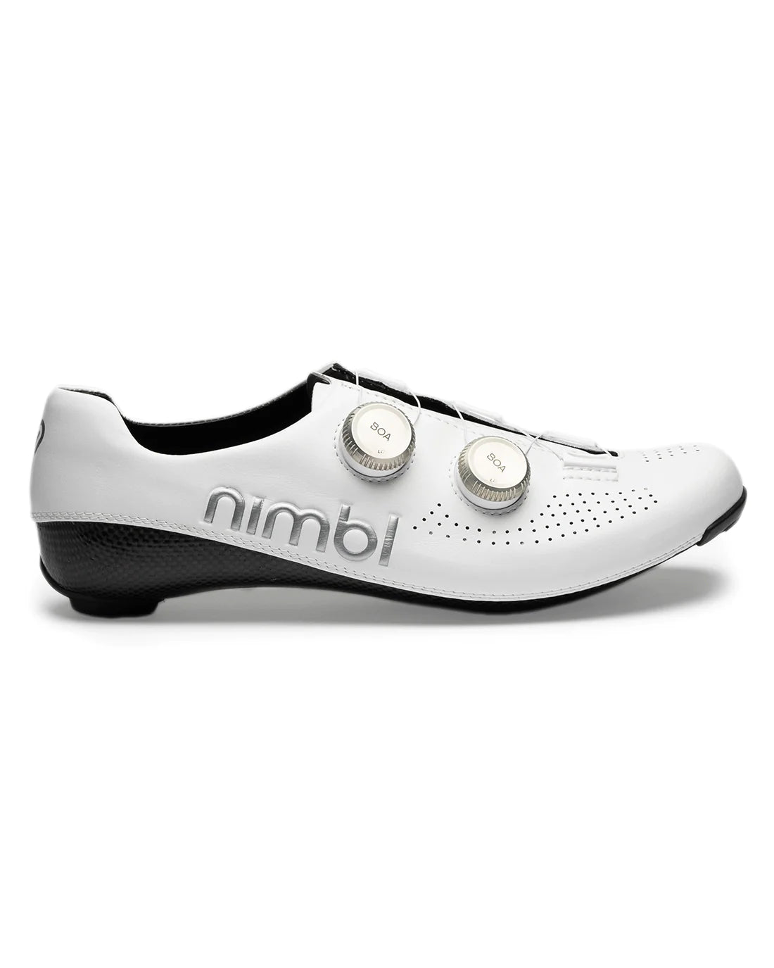 Nimbl Ultimate Cycling Shoe - White Silver | Pedal Mafia
