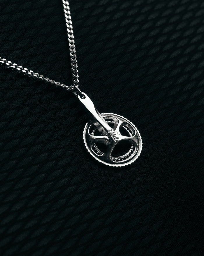 Pedal Mafia Pendant - Sterling Silver with 70cm Curb Chain