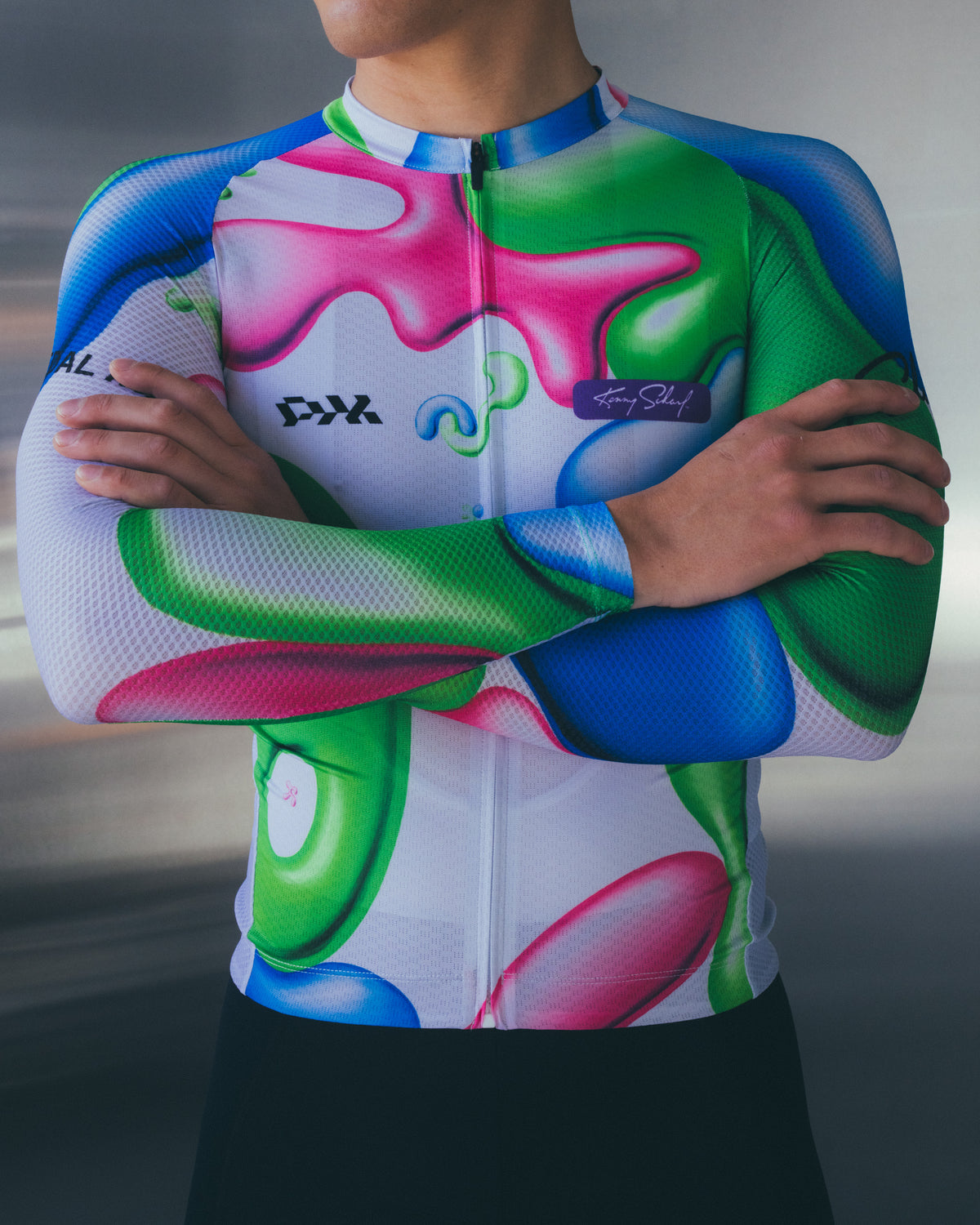 Men's Core Long Sleeve Jersey - Kenny Scharf Blobism