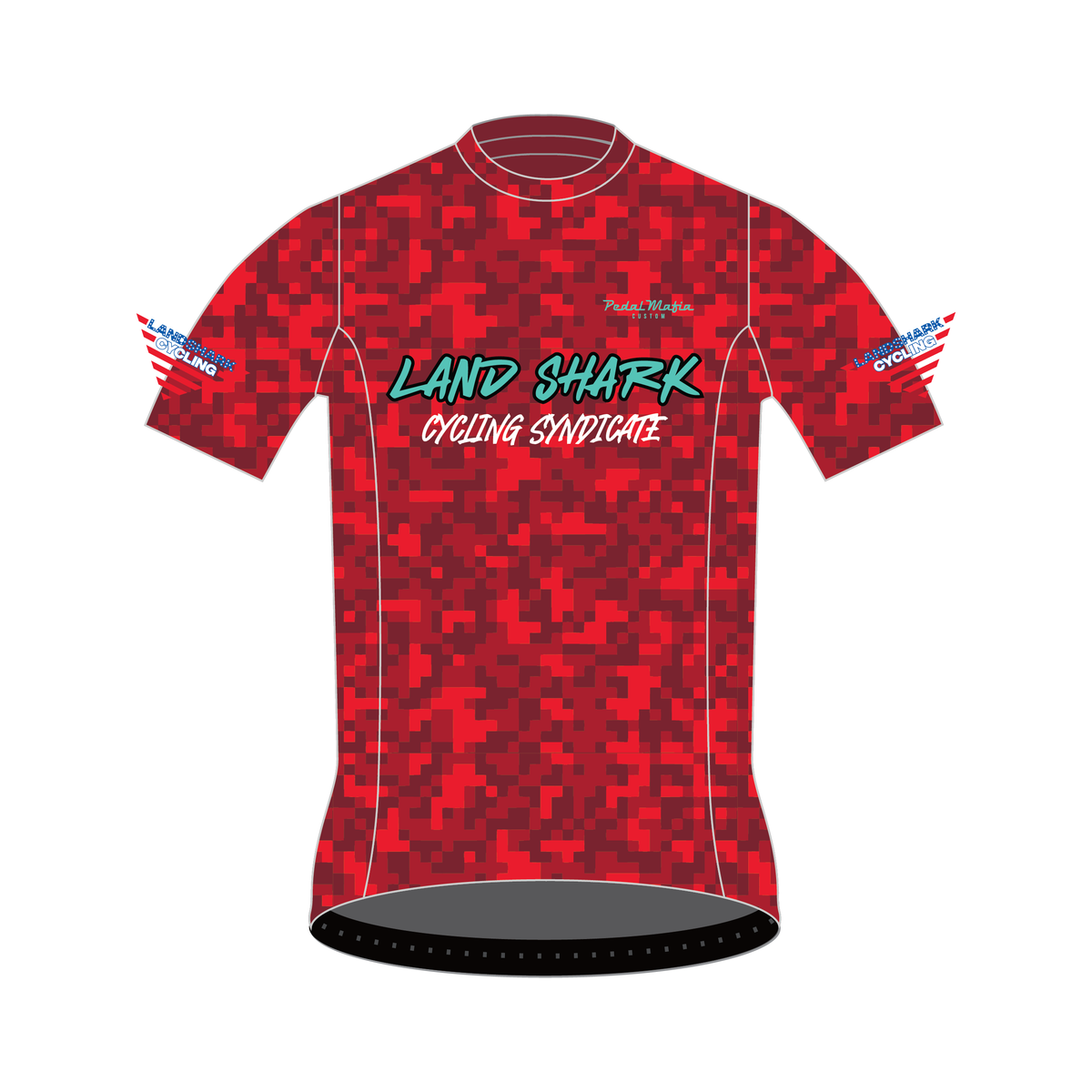 Custom Pro Jersey - Land Shark Pixel Red