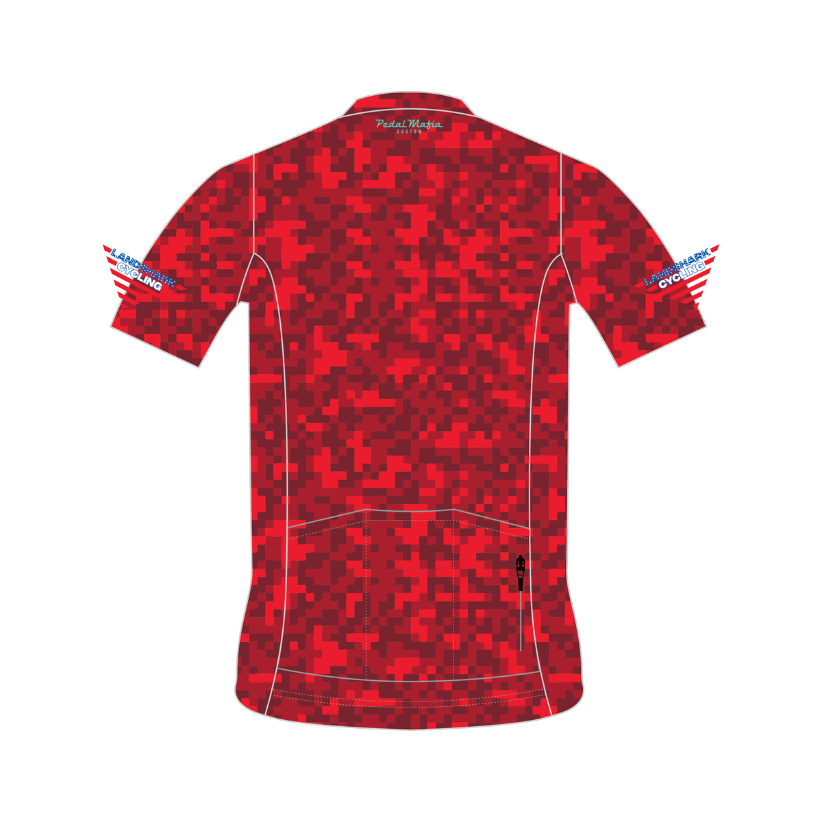 Custom Pro Jersey - Land Shark Pixel Red