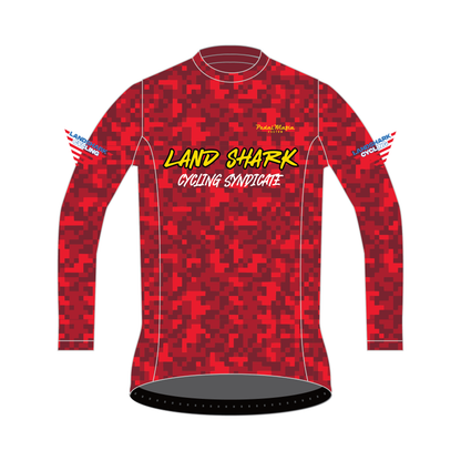 Custom Long Sleeve Core Jersey - Land Shark Pixel Red