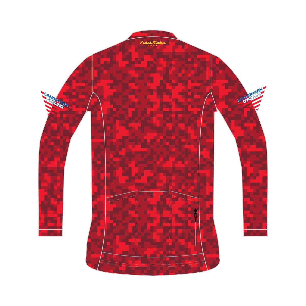 Custom Long Sleeve Core Jersey - Land Shark Pixel Red