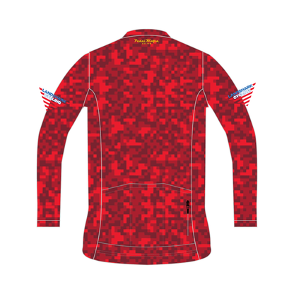 Custom Long Sleeve Core Jersey - Land Shark Pixel Red