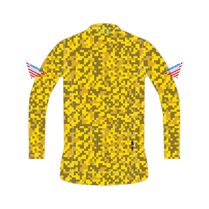 Custom Long Sleeve Core Jersey - Land Shark Pixel Yellow