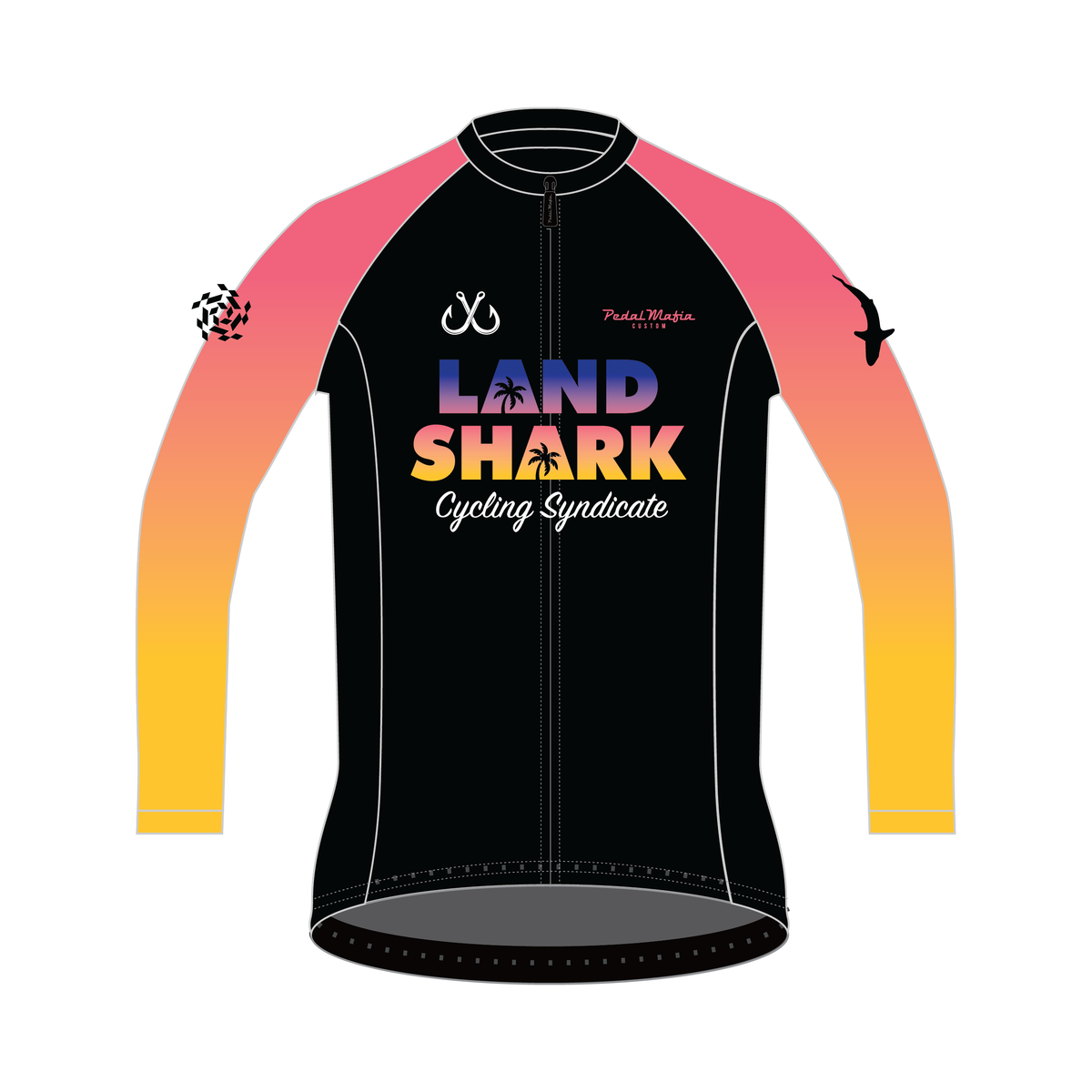 Custom Core Long Sleeve Jersey - Land Shark Miami Black