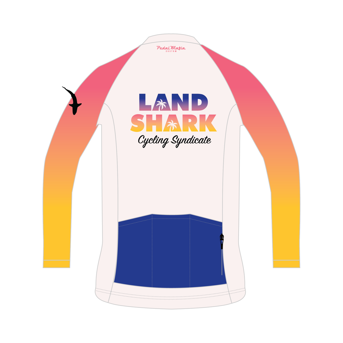 Custom Core Long Sleeve Jersey - Land Shark Miami White