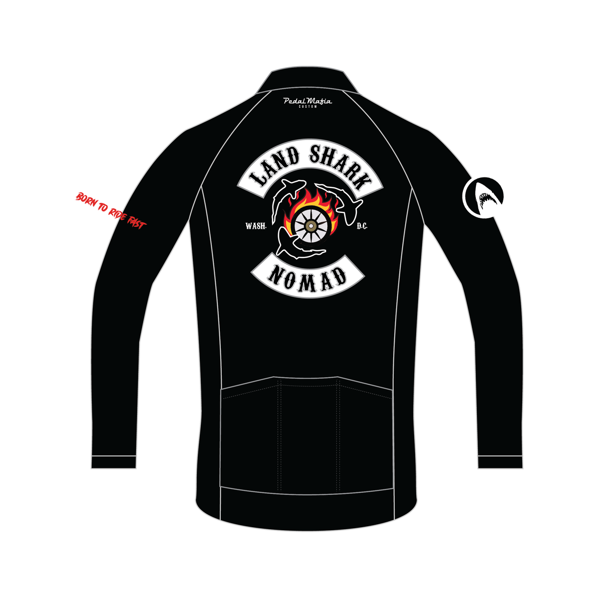 Custom Long Sleeve Core Jersey - Land Shark Nomad Black