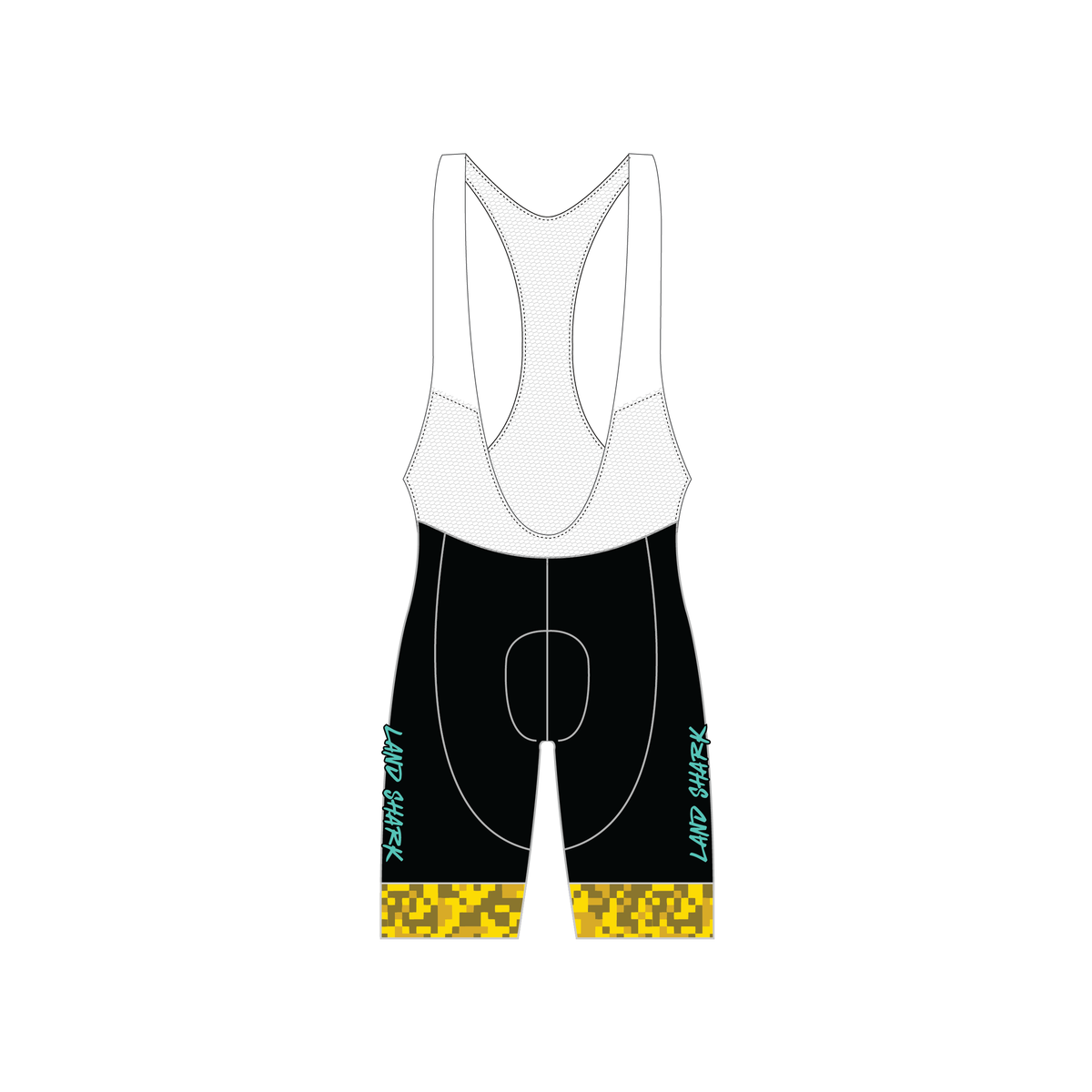 Custom Pro Bib - Land Shark Pixel Yellow