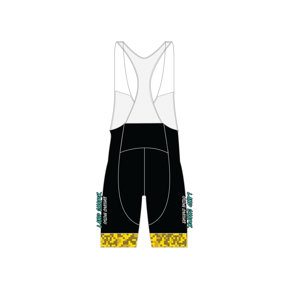 Custom Pro Bib - Land Shark Pixel Yellow