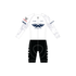 Custom Male Pro Long Sleeve Skin Suit - New Haven Angels White