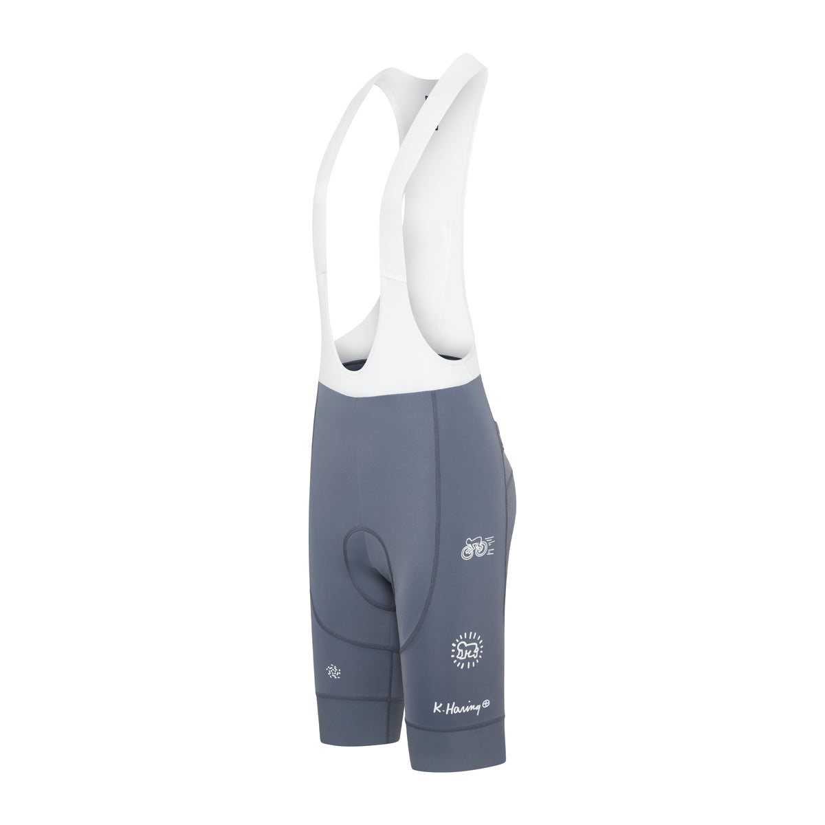 Women's Core Bib Shorts - Keith Haring x PM Grey