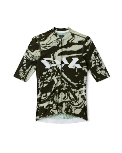 Women's Pro Race Jersey - Glitch Flow Desert Green