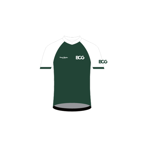 Custom Short Sleeve Tech T - Boston Consulting Group Green w White Sleeves