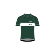 Custom Short Sleeve Tech T - Boston Consulting Group Green w White Stripe