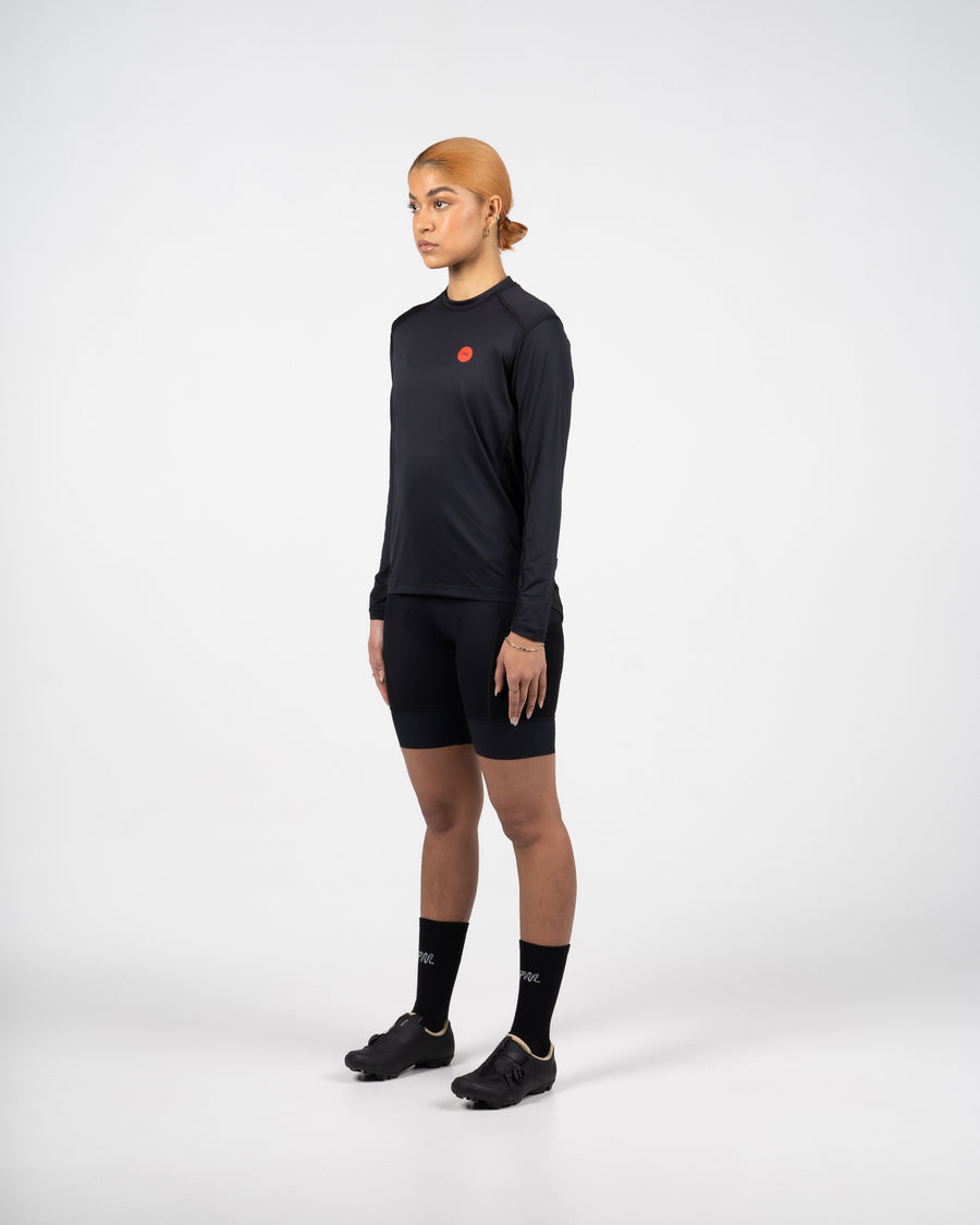 Pedal Mafia Pro Nomadic Long Sleeve Tech Tee - Black