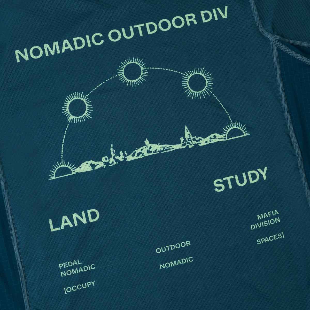 Camiseta de manga corta Nomadic Tech - Dark Navy Mint