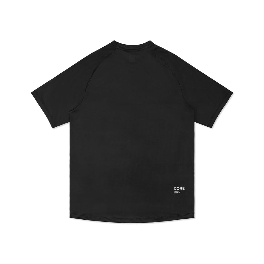 Core Tourer Tech T Shirt - Black White