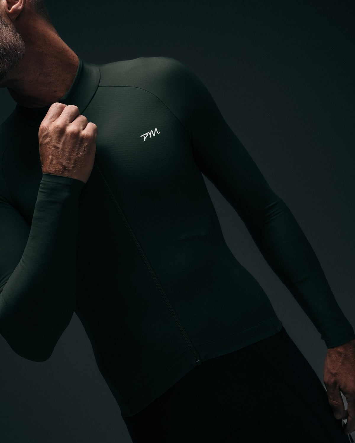 Men's Pro Midweight Thermal Jersey - PM Olive